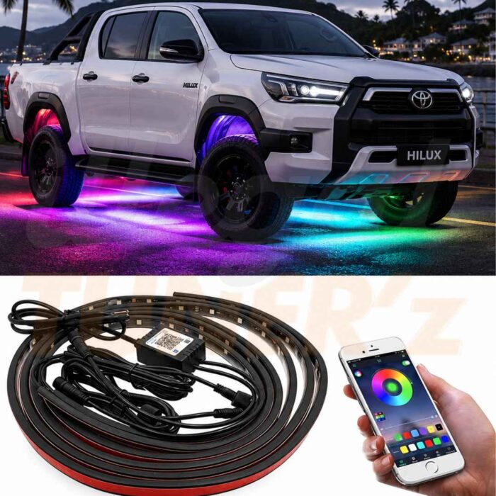 Car LED Underglow Lights - RGB Light Kit